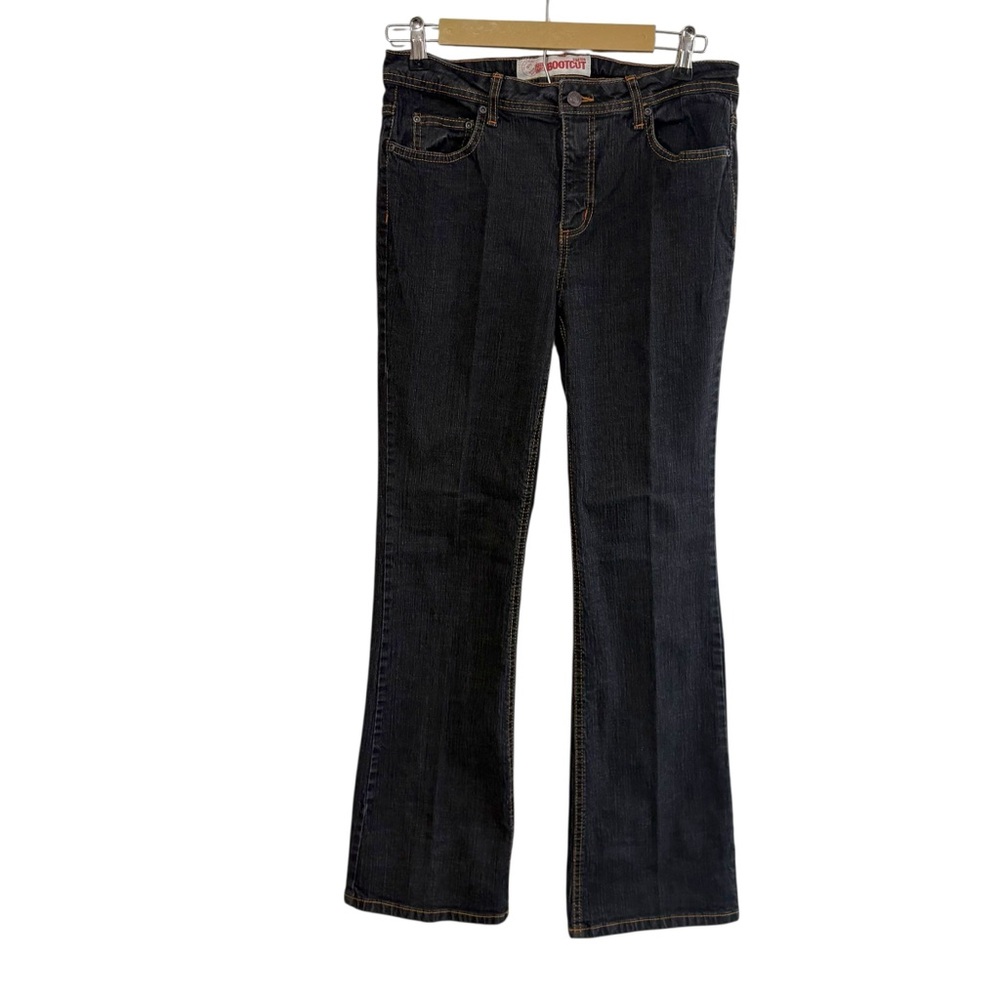 Vintage Faded Glory Size 10 Black Bootcut Jeans Y2K Denim Neutral Relaxed
